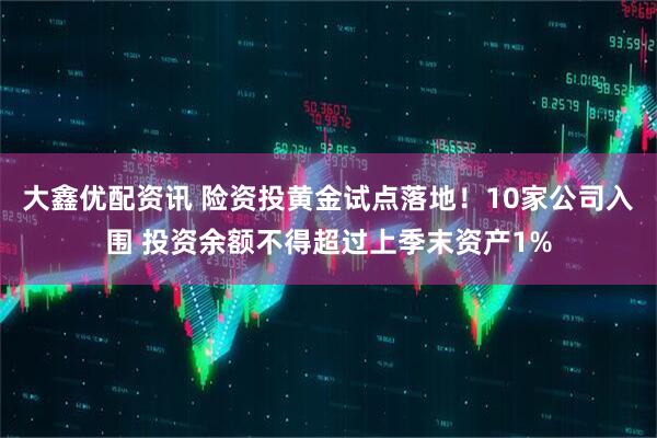 大鑫优配资讯 险资投黄金试点落地！10家公司入围 投资余额不得超过上季末资产1%