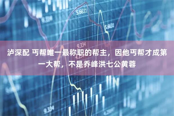 泸深配 丐帮唯一最称职的帮主，因他丐帮才成第一大帮，不是乔峰洪七公黄蓉