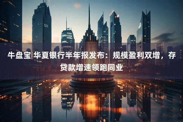 牛盘宝 华夏银行半年报发布：规模盈利双增，存贷款增速领跑同业